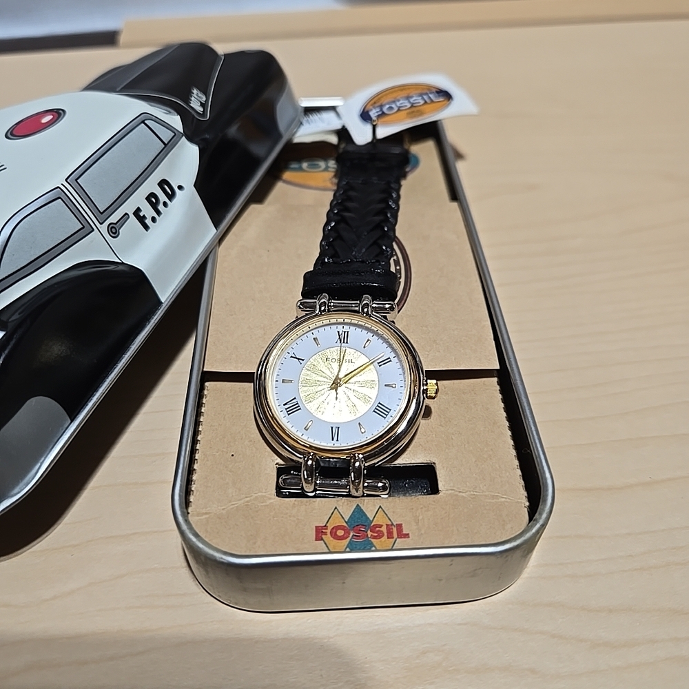 Fossil Gold and Black Watch